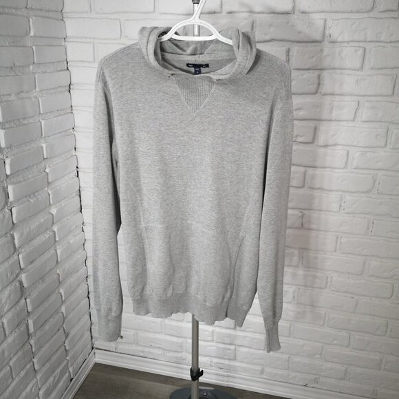 Gap Men's Size Medium Grey Hoodie with Drawstring Hood & Kangaroo Pocket - Picture 1 of 8